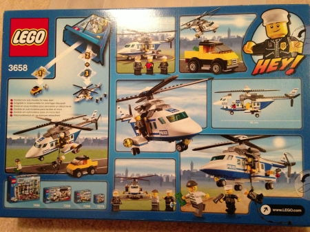 Lego City Police Helicopter 3658 - back
