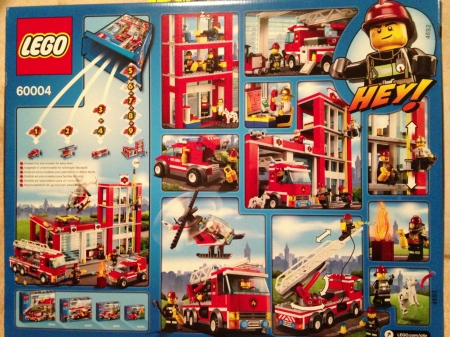 Lego City 60004 Fire Station  - back