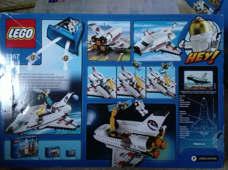 Lego City 3367 Space Shuttle- back