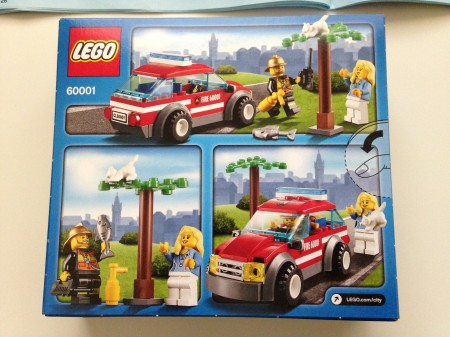 Lego City 60001 Fire Chief Car- back