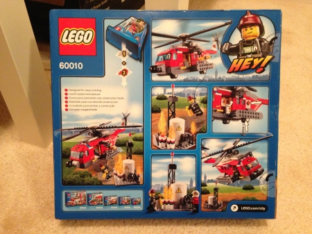 Lego City 60010 Fire Helicopter- back